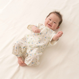 夏季新款新生婴儿睡袍纯棉短袖夏装 男女宝宝睡袋哈衣两用连体衣
