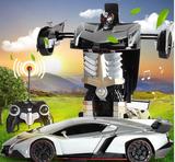 正版变形儿童玩具金刚 充电遥控车漂移黄蜂战神汽车人机器人模型