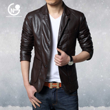 NGO 春装新款韩版男士英伦小西装款薄夹克男修身时尚青年单西大码