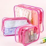 户外旅行收纳袋 透明拉链防水袋收纳包 洗漱沐浴用品整理包化妆包