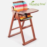 便携可折叠全实木儿童餐椅婴儿座椅宝宝餐桌椅bb凳酒店吃饭椅子