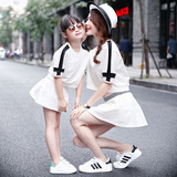 夏季韩系显瘦小香风女两件套装运动休闲连衣裙子短款裙裤2016新款