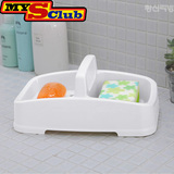 韩国进口创意手提肥皂盒沥水肥皂架 浴室洗衣皂香皂盒 大号双格