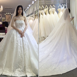 新娘结婚抹胸婚纱礼服长拖尾 2016夏季新款奢华韩式修身显瘦婚纱