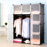 简易衣柜简约现代塑料组装收纳柜双单人折叠衣橱布艺经济型