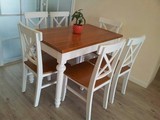 美式乡村田园地中海风格 全实木餐桌椅组合1桌4椅 1桌6椅特价销售
