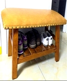 关凳休闲长凳梳妆沙发凳美式实木储物换鞋凳软包床尾凳皮革鞋凳玄
