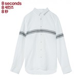 8seconds|8秒男式韩版宽松长袖衬衫2016夏季新款亚麻426264P3D