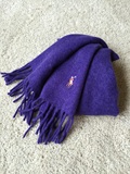 全新 专柜正品Ralph Lauren 紫色全羊毛围巾