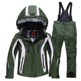 儿童滑雪服套装男加厚冬季防风防水加厚外贸原单户外滑雪服男女童