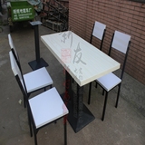 时尚快餐店桌椅咖啡厅现代简约奶茶店桌椅西餐厅冷饮小吃店桌椅