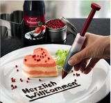 烘焙工具硅胶巧克力装饰挤酱笔饭团寿司模具DIY裱花笔蛋糕写字笔