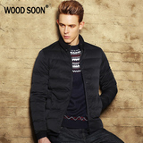WOODSOON冬季新款休闲棉衣 男士潮流修身棉服欧美棉袄男装外套