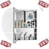 304不锈钢镜柜镜箱 卫生间小型镜子浴室柜 卫浴带置物架储物吊柜