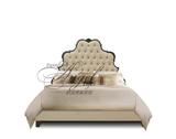 美式布艺软包床 法式复古雕花床 1.8米双人床 婚床 卧室实木家具