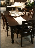 特价爱/室美之丽 美式复古休闲 木质餐厅套装 高档餐桌椅D697