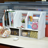 办公桌上小书架实木收纳架课桌整理架文件整理架学生宿舍桌面创意