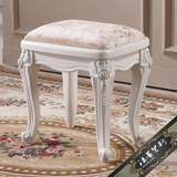 描金深色欧式梳妆凳软包白色化妆凳椅子卧室家具换鞋凳梳装凳真皮