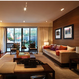 新中式沙发组合 样板房客厅沙发 茶楼家具 水曲柳实木沙发小户型
