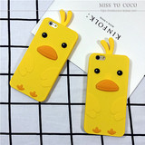 韩国大黄鸭iPhone6手机壳硅胶苹果6plus保护套5s卡通可爱软壳潮女
