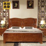 正品全实木床双人床现代简约床 橡木1.8米储物床婚床清仓包邮特价