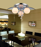 简约现代节能LED水晶吸顶灯圆形客厅卧室灯具温馨浪漫餐厅过道灯