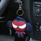 创意个性超人钢铁侠汽车钥匙扣包包挂饰车用可爱卡通公仔男女挂件