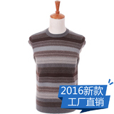 新款毛衣男圆领套头羊毛衫宽松大码条纹针织衫羊绒衫秋冬季正品牌