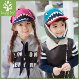 韩国2015新款儿童冬天帽子男女童秋冬帽小孩加绒保暖棒球护耳帽潮