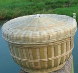 越南进口竹编七子饼茶叶罐普洱茶饼包装盒礼盒收纳存茶桶特价包邮