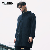 viishow2015秋冬新款风衣 男式韩版中长款风衣外套男 时尚大衣潮