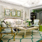 时尚格子欧式地中海客厅茶几卧室床边地毯样板间满铺地毯定制包邮