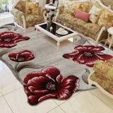 土耳其进口丙纶仿羊毛地毯 客厅卧室沙发茶几地垫异形花型 曼陀罗