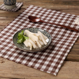 日式创意防水格子餐垫餐布棉麻布艺西餐垫桌垫盘垫杯垫碗垫隔热垫