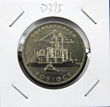 东德1988年5马克纪念币罗斯托克远洋港口