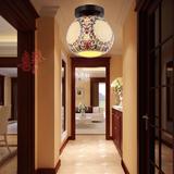 中式灯具单头吸顶灯仿古创意现代陶瓷走廊灯过道灯玄关门厅阳台灯