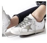 韩版GGDB星星内增高做旧小白鞋真皮休闲鞋运动鞋板鞋子男女款脏鞋