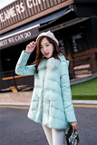 2015冬装新款韩版羽绒服女大毛领中长款修身加厚大码斗篷外套潮流