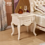 欧式床头柜 法式白色描金床头柜 韩式田园卧室家具组合 储物柜子