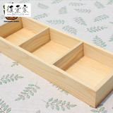 植壹家多肉花盆木头格子盆长方形木质多格花盆创意DIY微景观木盒