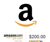 200美元 Gift Cards/美国亚马逊 礼品卡/购物卡
