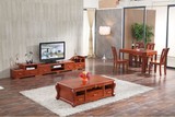 实木电视柜 中式客厅 简约时尚电视柜  橡木电视柜2.8米 美式地柜