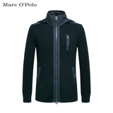 Marc O'Polo简约粗针竹节纱长袖开衫男士 都市休闲男针织衫外套