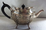 古董 西洋 银器 1904年英国谢菲尔德纯银茶壶 酒壶 红茶壶 咖啡壶