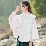 民族风女装春装外套2016新款原创中国风手绘汉服元素短斗篷披风女