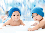 双胞胎宝宝照片挂图婴儿胎教海报男女墙贴早教图片准妈妈孕妇必备