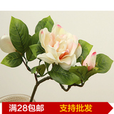 中式简约时尚绢布插花桌面茶几餐桌摆设清新白色栀子花茶花装饰花