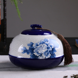 普洱大号一斤陶瓷茶叶罐汝窑哥窑青花瓷紫砂半斤装陶瓷茶叶罐