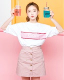 小清新连衣裙两件套夏季新款韩版学生宽松T恤+时尚半身短裙套装女