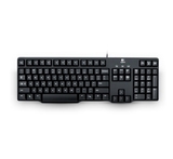 Logitech/罗技 K100圆口有线键盘PS/2黑色超薄防水台式电脑键盘